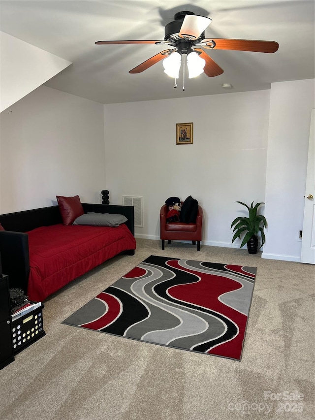 630 Springhouse Pl, Clover, SC 29710 - bedroom featuring carpet floors and a ceiling fan