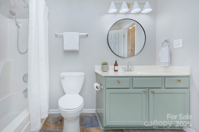 1075 Triece Ln, Charlotte, NC 28215 - full bathroom featuring vanity and shower / bath combination with curtain