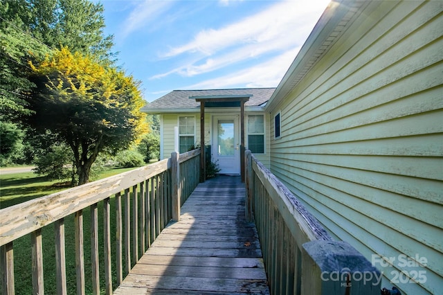 4720 Brevard Rd, Horse Shoe, NC 28742 - view of wooden terrace
