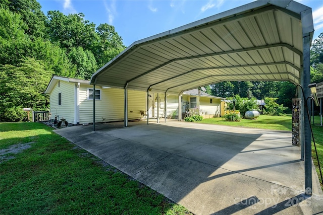 4720 Brevard Rd, Horse Shoe, NC 28742 - view of car parking featuring a carport and driveway