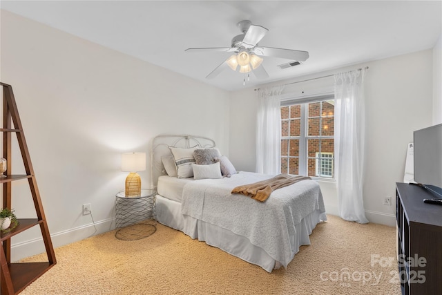 9012 Arrington Manor Pl, Charlotte, NC 28277 - bedroom featuring light colored carpet and ceiling fan