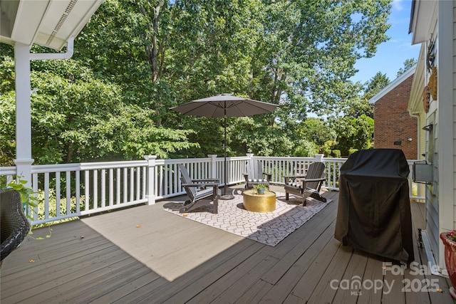 9012 Arrington Manor Pl, Charlotte, NC 28277 - wooden terrace featuring a grill