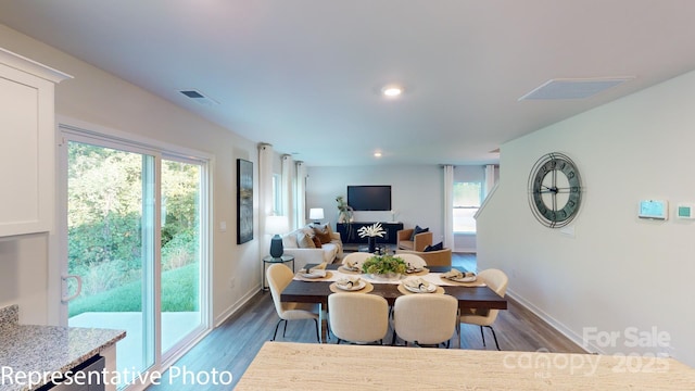 1053 20th Avenue Loop SE, Hickory, NC 28602 - dining area featuring wood finished floors and recessed lighting