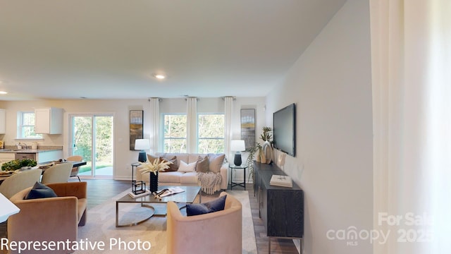 1053 20th Avenue Loop SE, Hickory, NC 28602 - living area with recessed lighting and wood finished floors