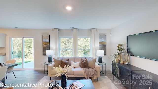 1053 20th Avenue Loop SE, Hickory, NC 28602 - living area with wood finished floors and baseboards