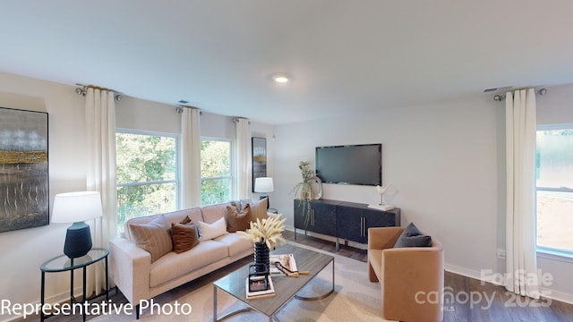 1053 20th Avenue Loop SE, Hickory, NC 28602 - living area featuring wood finished floors and recessed lighting
