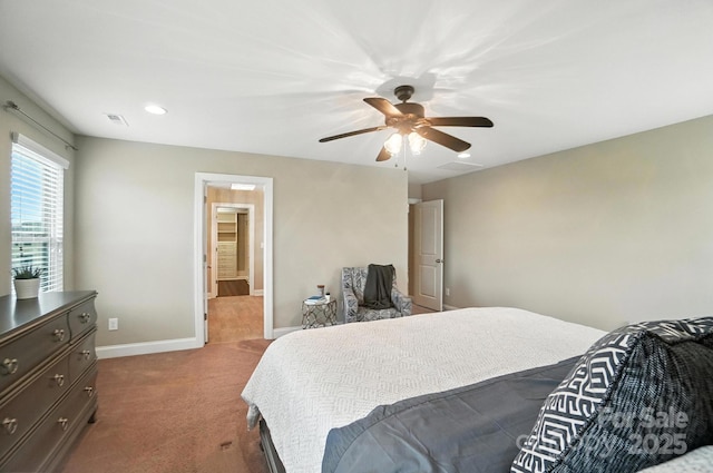 2006 Paddington Dr, Indian Trail, NC 28079 - bedroom featuring dark carpet, recessed lighting, and ceiling fan