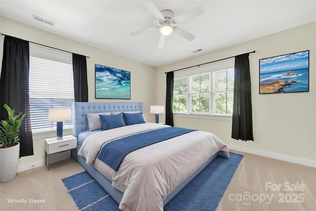 1855 Second Baxter Xing, Fort Mill, SC 29708 - bedroom featuring light colored carpet and ceiling fan