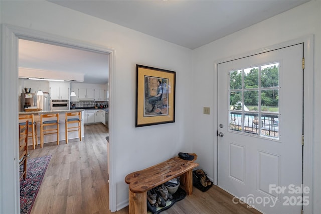7411 Davis Rd, Waxhaw, NC 28173 - entryway with light wood-style flooring