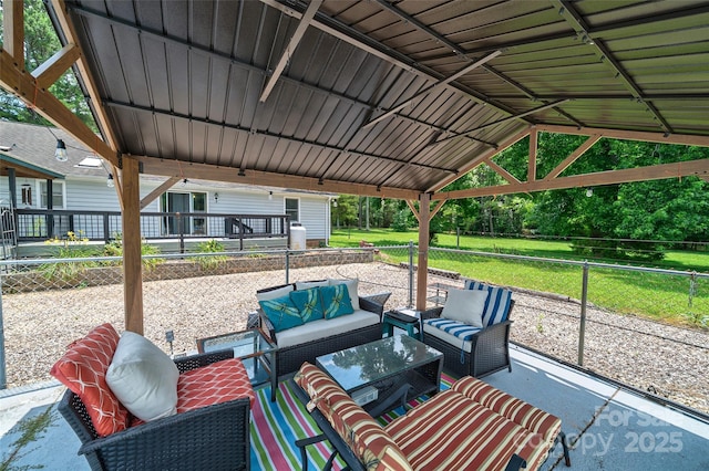 7411 Davis Rd, Waxhaw, NC 28173 - view of patio featuring an outdoor living space