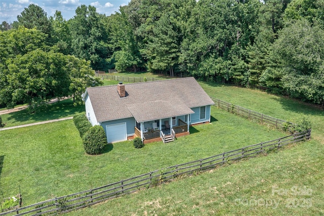 7411 Davis Rd, Waxhaw, NC 28173 - aerial view of property and surrounding area featuring a forest