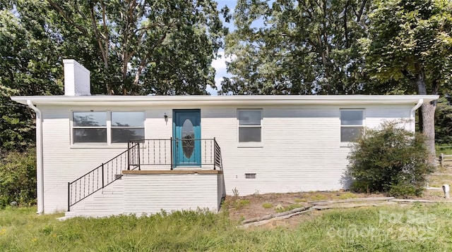 735 Edmiston Rd, Mount Ulla, NC 28125 - view of front of home featuring a chimney