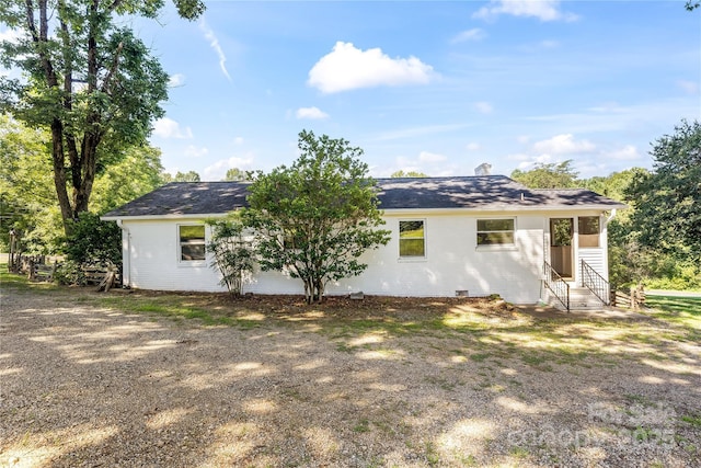 735 Edmiston Rd, Mount Ulla, NC 28125 - rear view of house with entry steps