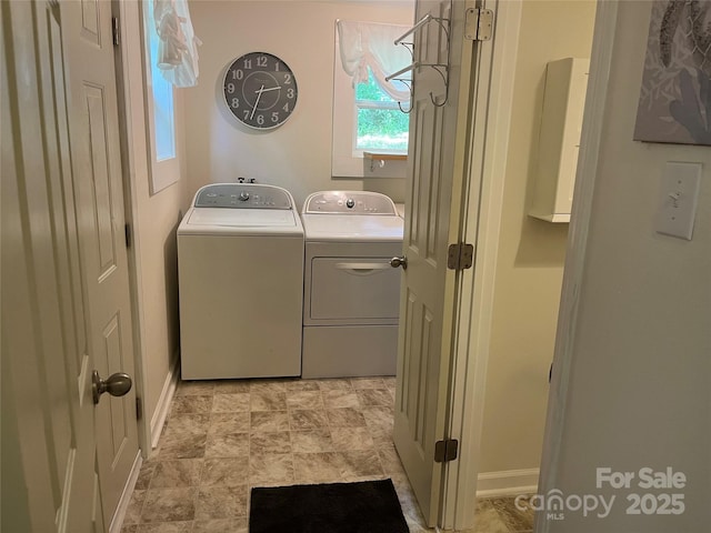69 Devlin St, Canton, NC 28716 - washroom with separate washer and dryer and stone finish floors