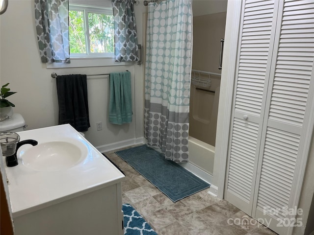 69 Devlin St, Canton, NC 28716 - bathroom with shower / tub combo, a closet, and vanity