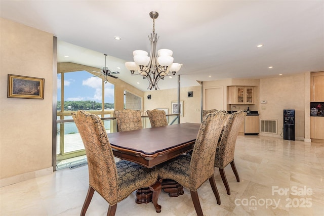 5 Hidden Cove Ln, Clover, SC 29710 - dining space with recessed lighting and a chandelier