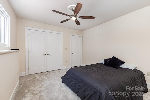5 Hidden Cove Ln, Clover, SC 29710 - carpeted bedroom featuring ceiling fan and a closet
