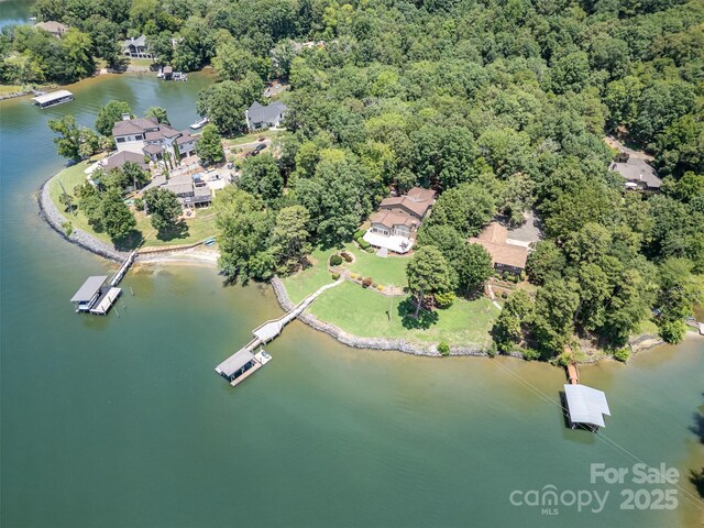 5 Hidden Cove Ln, Clover, SC 29710 - view of property location with a nearby body of water and a forest