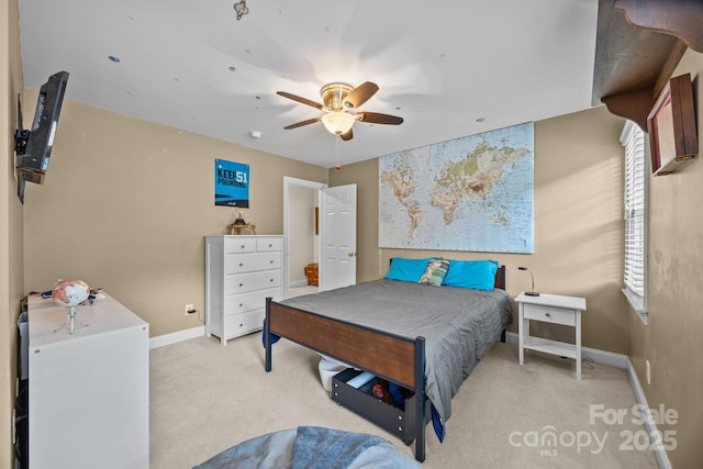 4108 Deerfield Dr NW, Concord, NC 28027 - bedroom with carpet floors and a ceiling fan