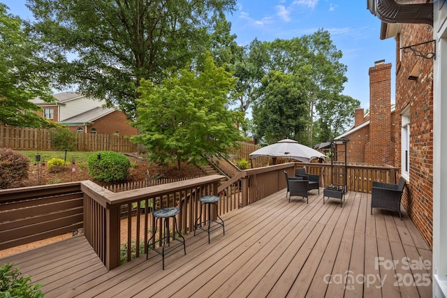 4108 Deerfield Dr NW, Concord, NC 28027 - view of wooden deck