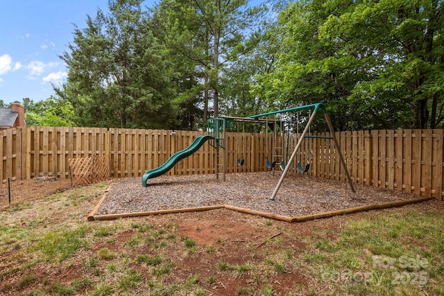 4108 Deerfield Dr NW, Concord, NC 28027 - view of jungle gym featuring a fenced backyard