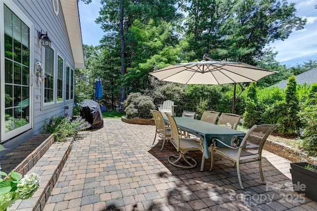 209 Camellia Way, Hendersonville, NC 28739 - view of patio featuring outdoor dining area and area for grilling