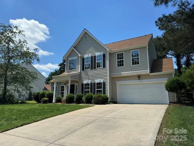 7563 Sedgebrook Dr W, Stanley, NC 28164 - view of front of home featuring driveway and a front lawn