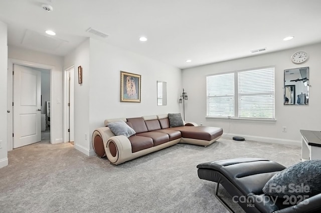 2026 Union Grove Ln, Indian Trail, NC 28079 - carpeted living area featuring baseboards and recessed lighting