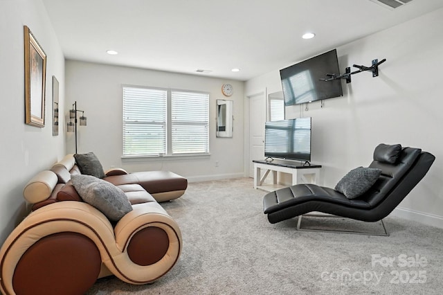 2026 Union Grove Ln, Indian Trail, NC 28079 - living area featuring carpet flooring and recessed lighting