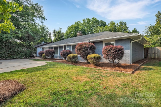 1940 Tyvola Rd, Charlotte, NC 28210 - ranch-style home featuring brick siding and a chimney