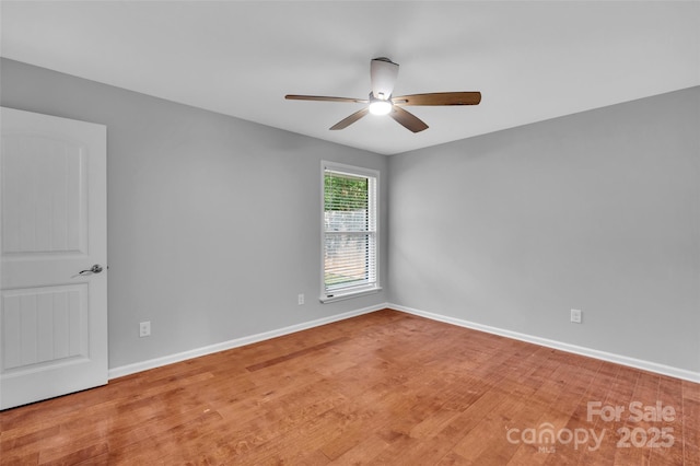 1940 Tyvola Rd, Charlotte, NC 28210 - empty room featuring ceiling fan and light wood finished floors