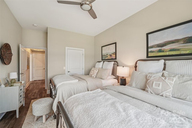 347 Landing Trl, Mount Gilead, NC 27306 - bedroom featuring wood finished floors and ceiling fan