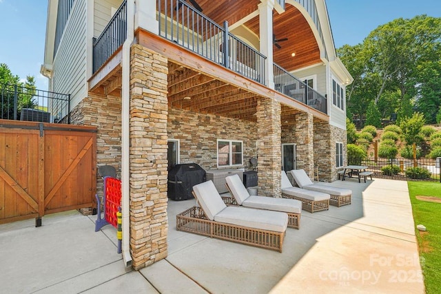 347 Landing Trl, Mount Gilead, NC 27306 - patio / terrace featuring grilling area and a patio area