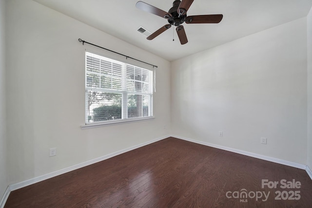 10328 Ebbets Rd, Charlotte, NC 28273 - spare room featuring dark wood finished floors and ceiling fan