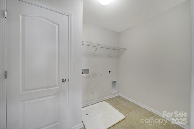 10328 Ebbets Rd, Charlotte, NC 28273 - laundry room with electric dryer hookup, washer hookup, and light tile patterned floors
