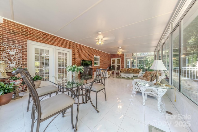 3100 Shady Grove Ln, Matthews, NC 28104 - sunroom / solarium with a ceiling fan