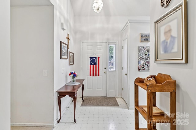 11100 Scrimshaw Ln, Charlotte, NC 28215 - foyer with light flooring and baseboards