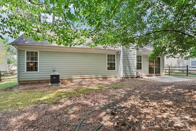 11100 Scrimshaw Ln, Charlotte, NC 28215 - rear view of property with a patio and a shingled roof