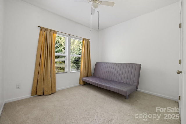 1287 Century Dr, Clover, SC 29710 - sitting room featuring carpet floors and a ceiling fan