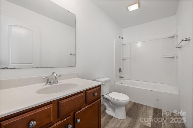 1287 Century Dr, Clover, SC 29710 - full bath with wood finished floors, vanity, and shower / bathtub combination