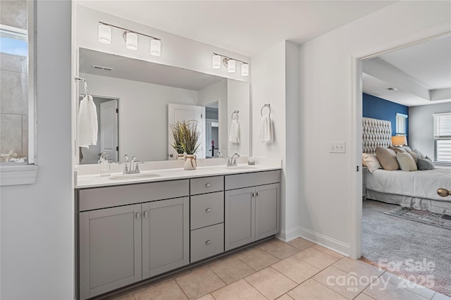 2225 Masons Bend Dr, Fort Mill, SC 29708 - ensuite bathroom with double vanity and tile patterned floors