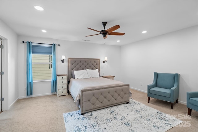 305 Redberry Ct, York, SC 29745 - carpeted bedroom with recessed lighting and a ceiling fan