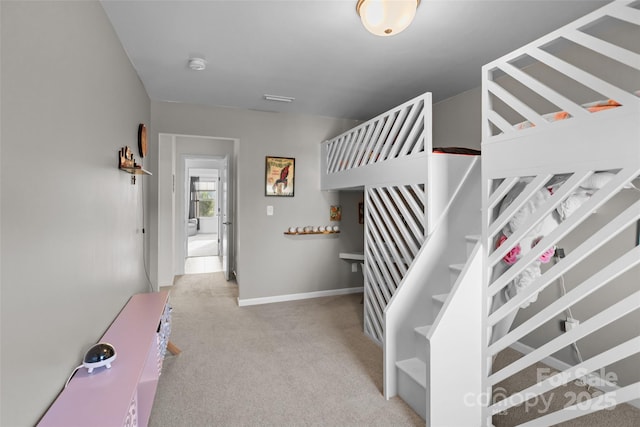 305 Redberry Ct, York, SC 29745 - staircase featuring carpet floors and baseboards