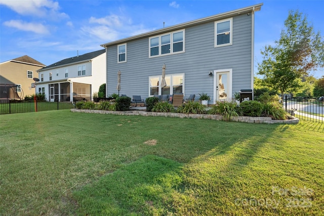 305 Redberry Ct, York, SC 29745 - rear view of property with a sunroom