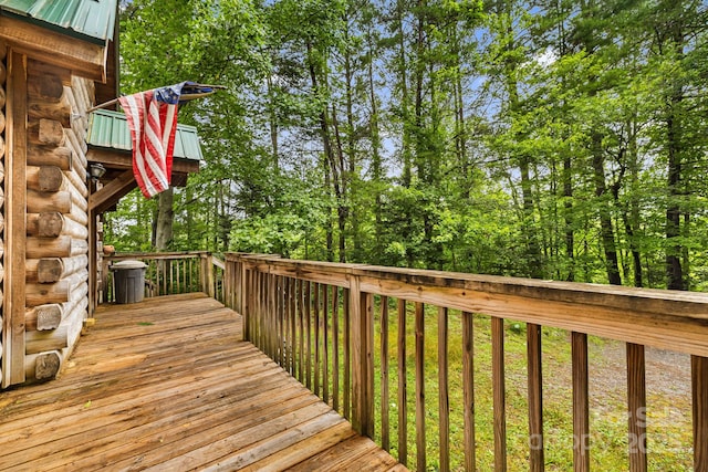 41 Waya Way, Whittier, NC 28789 - deck with view of wooded area