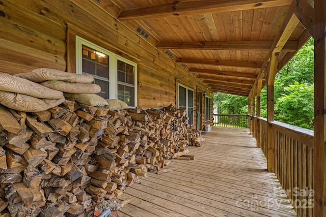 41 Waya Way, Whittier, NC 28789 - view of wooden deck