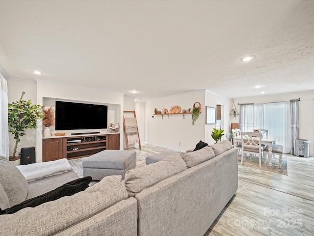 601 Lhasa Apso Ln, Iron Station, NC 28080 - living room featuring recessed lighting and light wood-style flooring