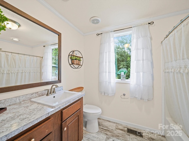 601 Lhasa Apso Ln, Iron Station, NC 28080 - full bath with vanity, crown molding, and plenty of natural light