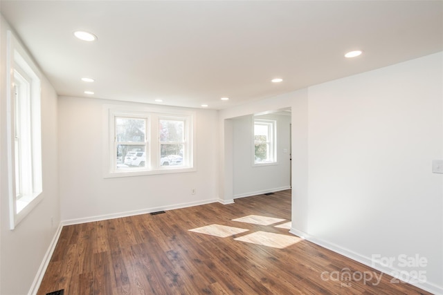 678 Wagner St, Troutman, NC 28166 - unfurnished room with wood finished floors and recessed lighting