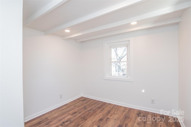 678 Wagner St, Troutman, NC 28166 - below grade area featuring dark wood-type flooring and recessed lighting
